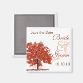 Fall Tree Rett-The-Date Magnet (Vorderseite/Rückseite)