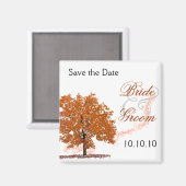 Fall Tree Rett-The-Date-Rust II Magnet (Vorderseite/Rückseite)