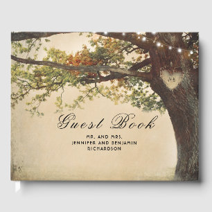 Fall Tree Rustic Country Wedding Gästebuch