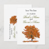 Fall Tree Save the Date Postkarte. Ankündigungspostkarte (Vorne/Hinten)