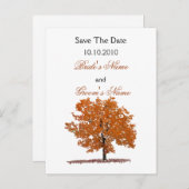 Fall Tree Save the Date Postkarte. Ankündigungspostkarte (Vorne/Hinten)