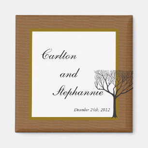 Fall Tree Wedding Magnet Favor