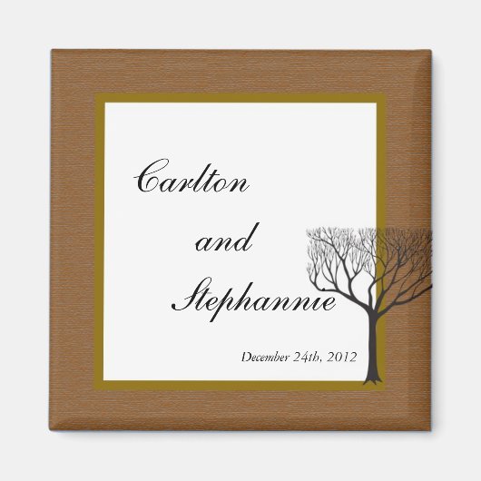 Fall Tree Wedding Magnet Favor (Vorne)