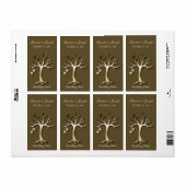 Fall Tree Wedding Mini Wine Labels (Vorne)