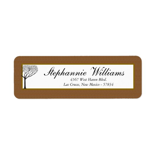 Fall Tree Wedding Return Address Label (Vorne)