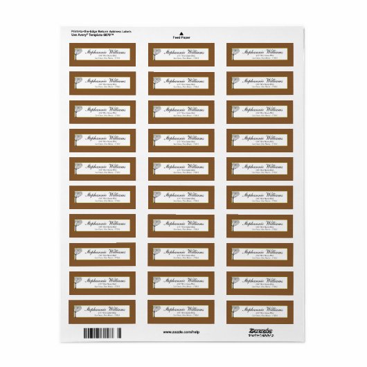 Fall Tree Wedding Return Address Label (Vorne)