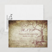 Fall Tree Wedding RSVP Einladung (Vorne/Hinten)