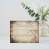 Fall Tree Wedding Writable Advice Card Hinweiskarte (Stehend Vorderseite)