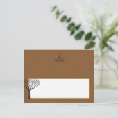 Fall Tree Wedding Writable Platzkarte Postkarte (Stehend Vorderseite)