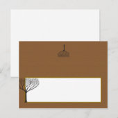 Fall Tree Wedding Writable Platzkarte Postkarte (Vorne/Hinten)