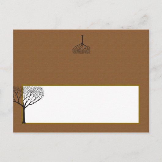Fall Tree Wedding Writable Platzkarte Postkarte (Vorderseite)