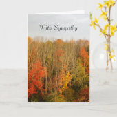 Fall Trees Beileid Karte (Gelbe Blume)