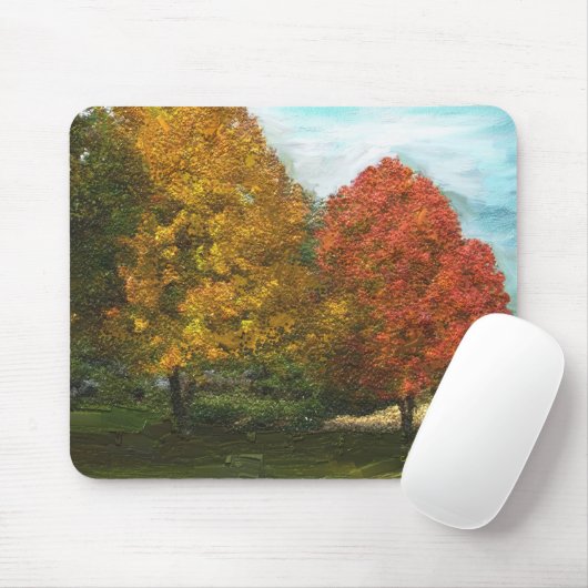 Fall Trees Mousepad (Mit Mouse)