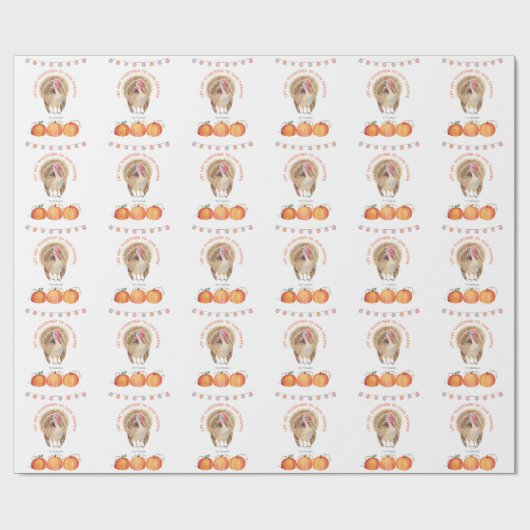 Fall Trees Pumpkins Türkei Erntedank Party Geschenkpapier (Flach)