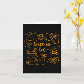 Fall Trick oder Tox Botox Halloween ästhetische Kr Karte (Gelbe Blume)