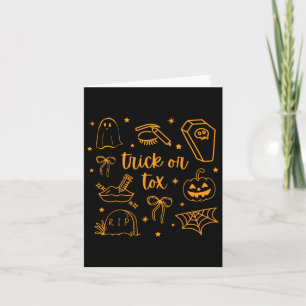 Fall Trick oder Tox Botox Halloween ästhetische Kr Karte
