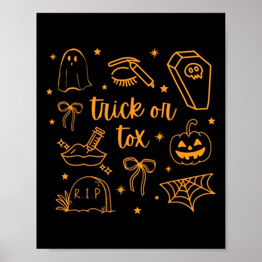 Fall Trick oder Tox Botox Halloween ästhetische Kr Poster (Vorne)