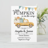 Fall Truck Baby Dusche Einladung Pumpkin Patch (Stehend Vorderseite)