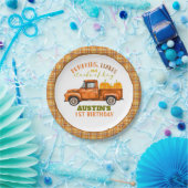 Fall Truck Birthday Plate - Custom Pappteller (Party)