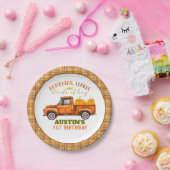 Fall Truck Birthday Plate - Custom Pappteller (Party)