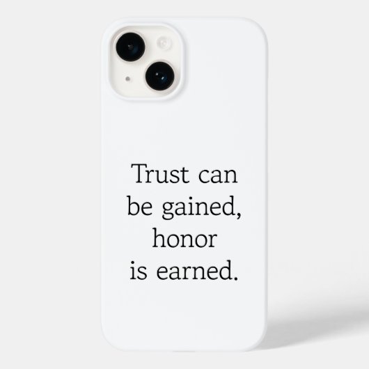 Fall "Trust & Honor iPhone" Case-Mate iPhone Hülle (Rückseite)