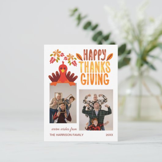 Fall Türkei glücklich Ernst Ernst 2 Fotos Postkarte (Stehend Vorderseite)