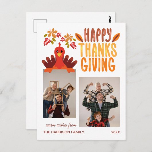 Fall Türkei glücklich Ernst Ernst 2 Fotos Postkarte (Vorne/Hinten)