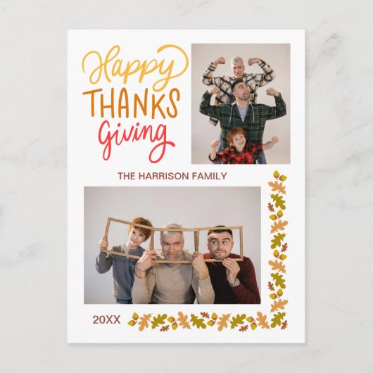 Fall Türkei glücklich Ernst Ernst 2 Fotos Postkarte (Vorderseite)