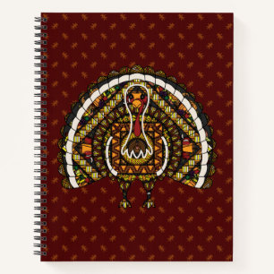 Fall Turkey Spiral Notebook Notizblock