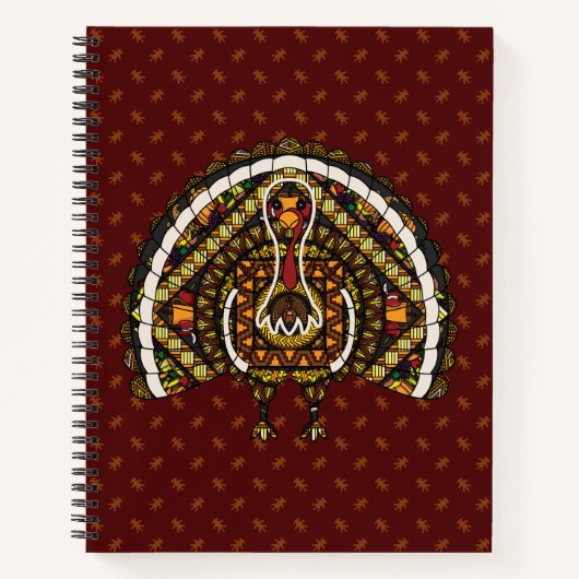 Fall Turkey Spiral Notebook Notizblock (Vorderseite)