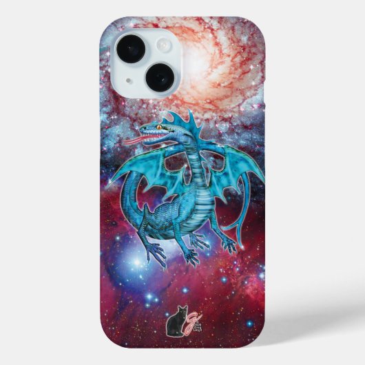 Fall Turquoise Cosmic Dragon Case-Mate iPhone Hülle (Rückseite)