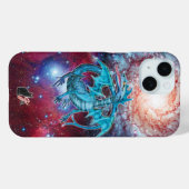 Fall Turquoise Cosmic Dragon Case-Mate iPhone Hülle (Rückseite (Horizontal))