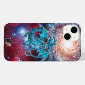 Fall Turquoise Cosmic Dragon Case-Mate iPhone Hülle (Rückseite (Horizontal))
