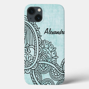 Fall Turquoise Mehndi Motif iPad Case-Mate iPhone Hülle