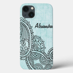 Fall Turquoise Mehndi Motif iPad Mini Case-Mate iPhone Hülle
