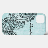Fall Turquoise Mehndi Motif iPad Mini Case-Mate iPhone Hülle (Rückseite (Horizontal))