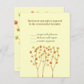 Fall Twig Tree - Antwortkarte mit Umschlag RSVP Karte (Vorne/Hinten)
