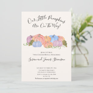 Fall Twin Gender Offenbarung Little Pumpkin Thema Einladung