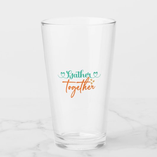 Fall Typografy Design - Herbst zusammenbringen Glas (Vorderseite)