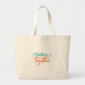 Fall Typografy Design - Herbst zusammenbringen Jumbo Stoffbeutel (Vorne)