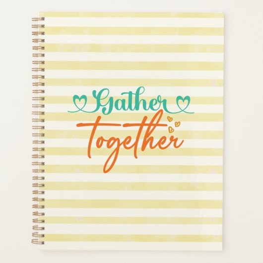 Fall Typografy Design - Herbst zusammenbringen Planer (Vorderseite)