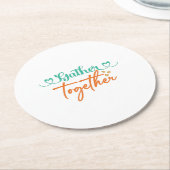 Fall Typografy Design - Herbst zusammenbringen Runder Pappuntersetzer (Angewinkelt)