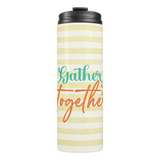Fall Typografy Design - Herbst zusammenbringen Thermosbecher (Vorderseite)