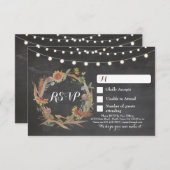 Fall-UAWG Hochzeitskarte RSVP Karte (Vorne/Hinten)