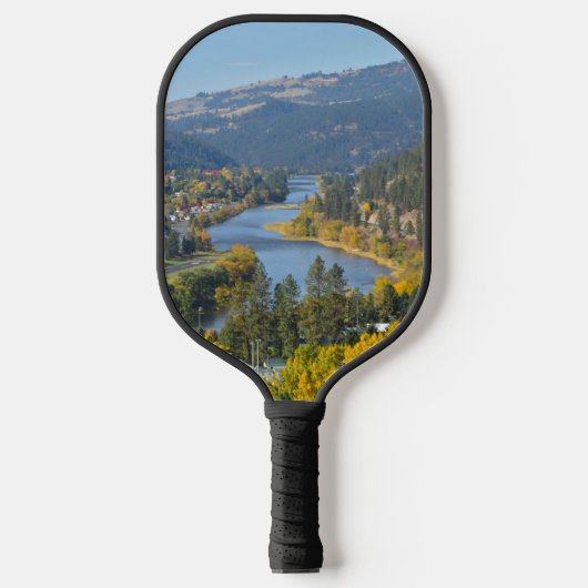 Fall über Clearwater River Idaho Pickleball Schläger (Vorderseite)