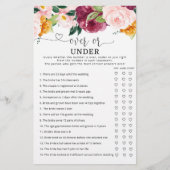 Fall über oder unter Brautparty (Vorderseite)