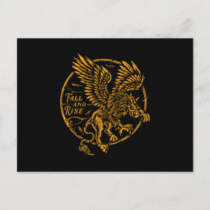Fall und Anstieg Postkarte