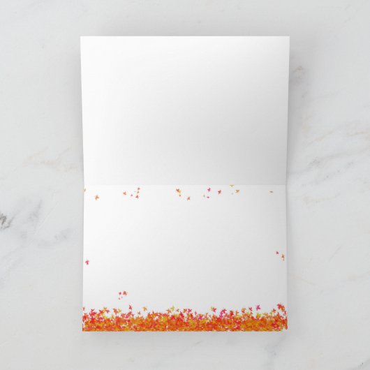 Fall und Erntedank Feiertagskarte (Innenseite)