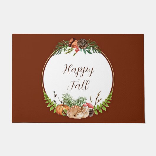 Fall und Natur mit anpassbarem Text Fußmatte (Vorderseite)