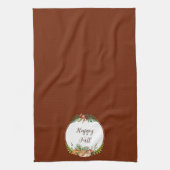 Fall und Natur mit anpassbarem Text Geschirrtuch (Vertikal)